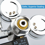 MUFAN CO2 Dual Gauge Regulator with Solenoid & Bubble Counter